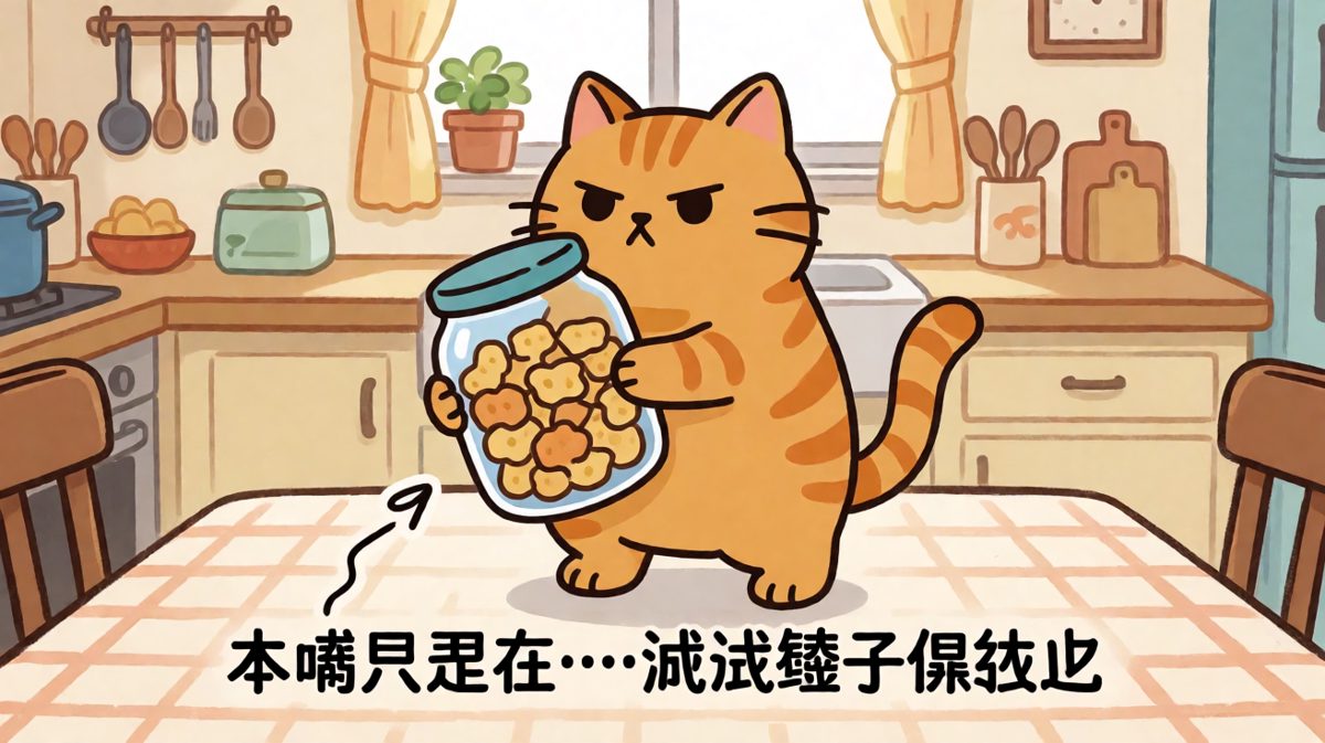 橘猫：我只是想帮人类找个罐子而已！