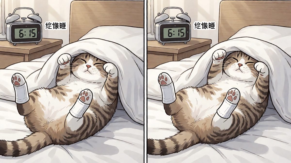 猫选择放弃治疗，继续睡到自然醒