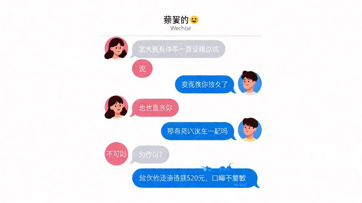 男生深情表白想复合，女生一句'转账520再说'直接破防。