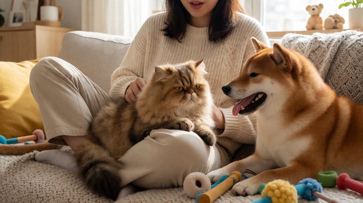 猫咪：演技好不好？狗狗：铲屎的快叫救护车！