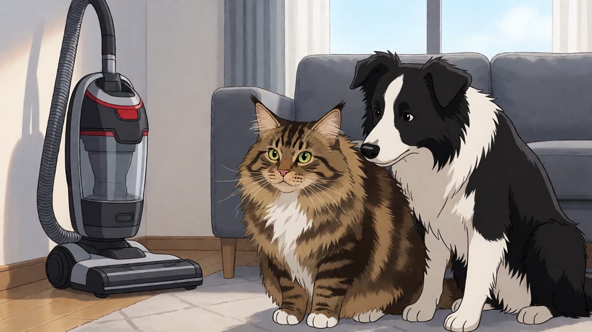 猫咪：那个怪物吃了我的尊严！狗狗：别怕，我在！