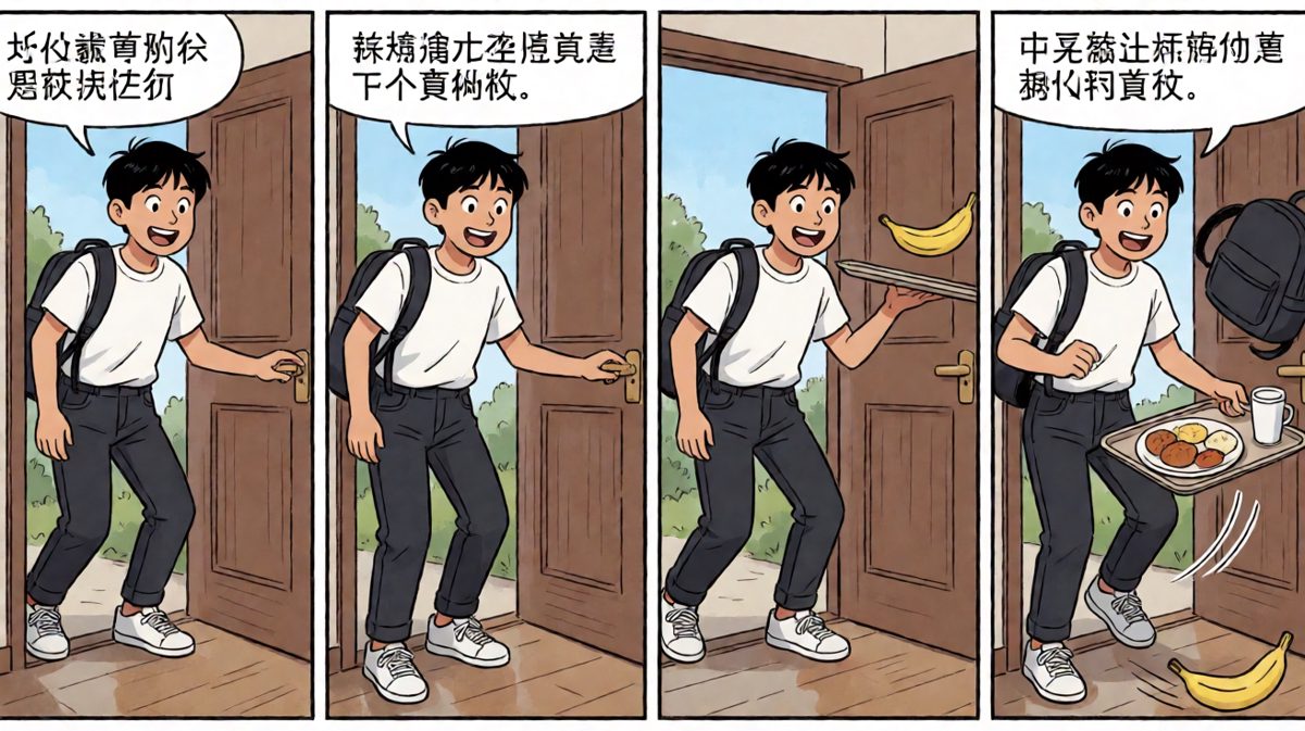 出门就摔个狗啃泥