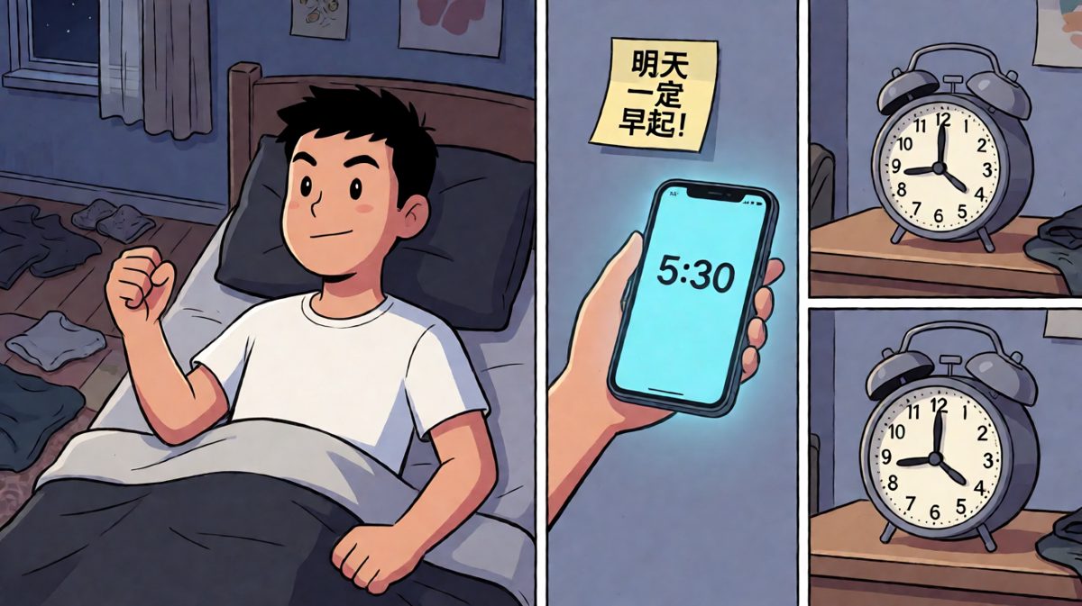 深夜立flag：明天一定早起！