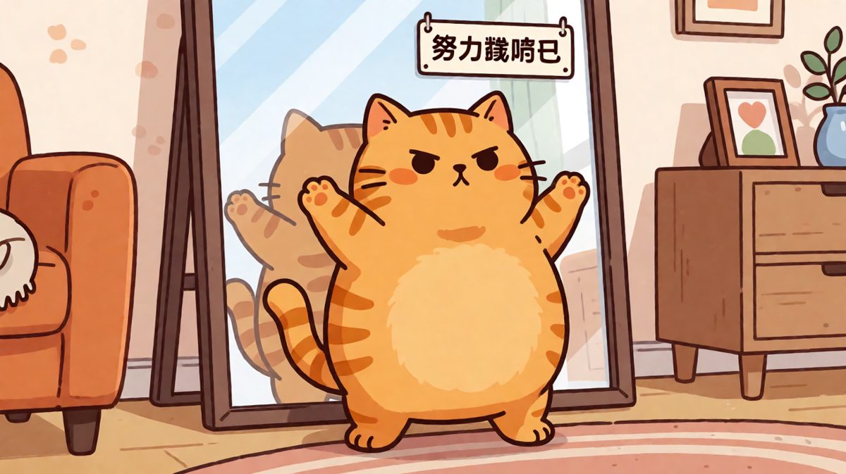 猫主子：我明明很瘦，为什么镜子骗我？