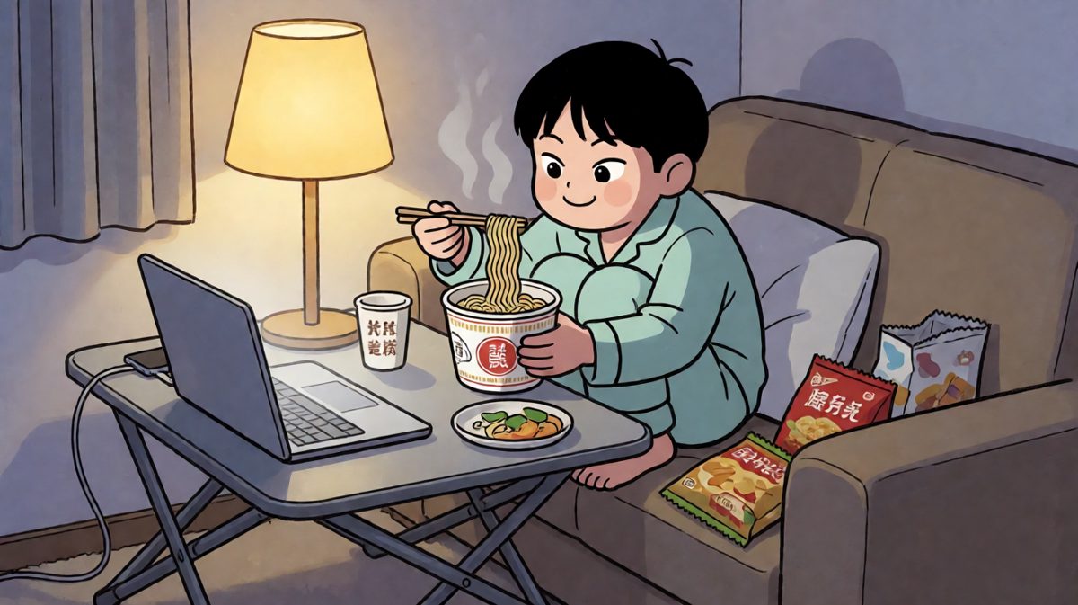 凌晨两点，深夜泡面香得让人无法抗拒