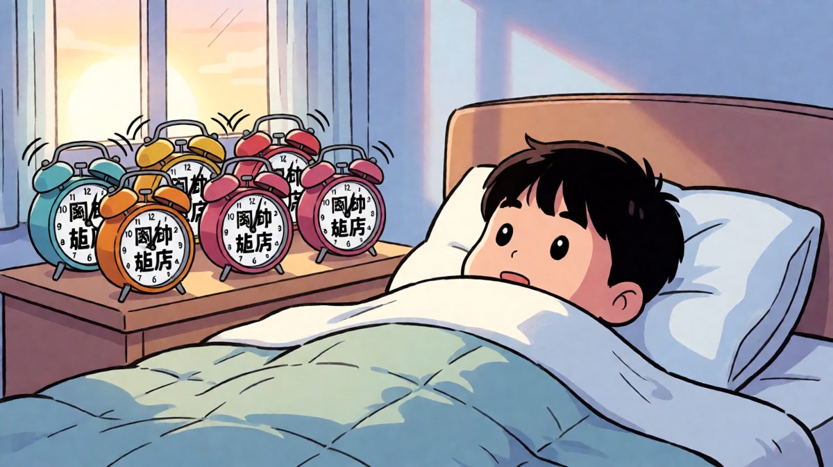 定了六个闹钟，誓要改变人生