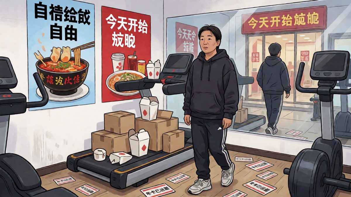 健身房的跑步机：唯一的用途是放衣服