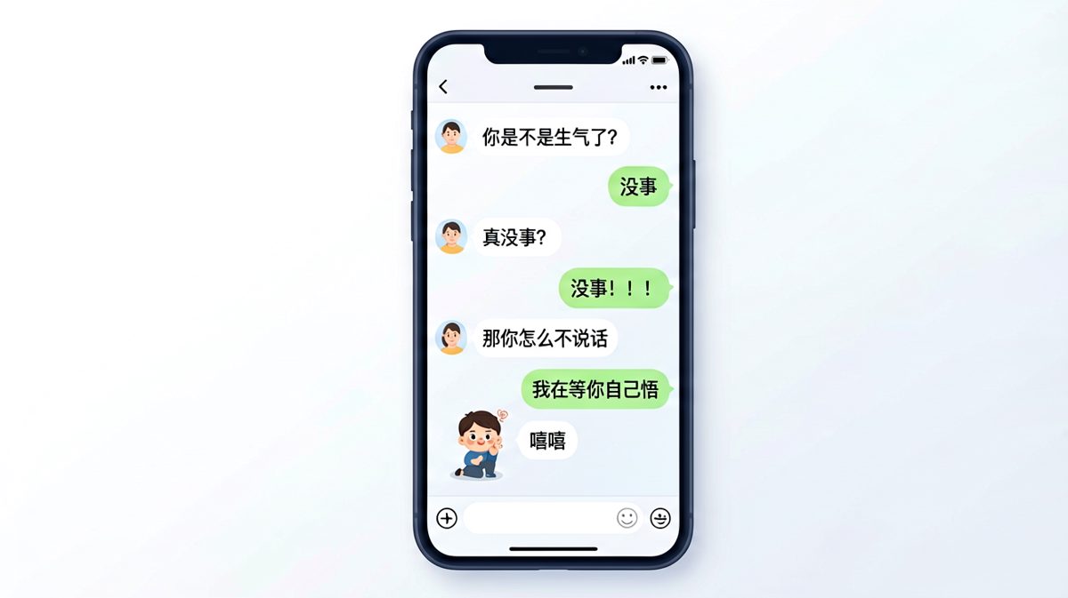 '没事'的真意：女生说没事的时候，男生需要启动哲学思考模式。