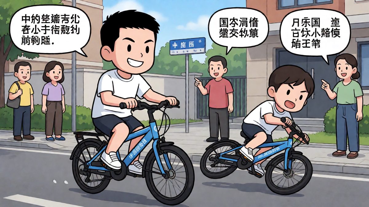 链条突然掉落，上演平地摔名场面
