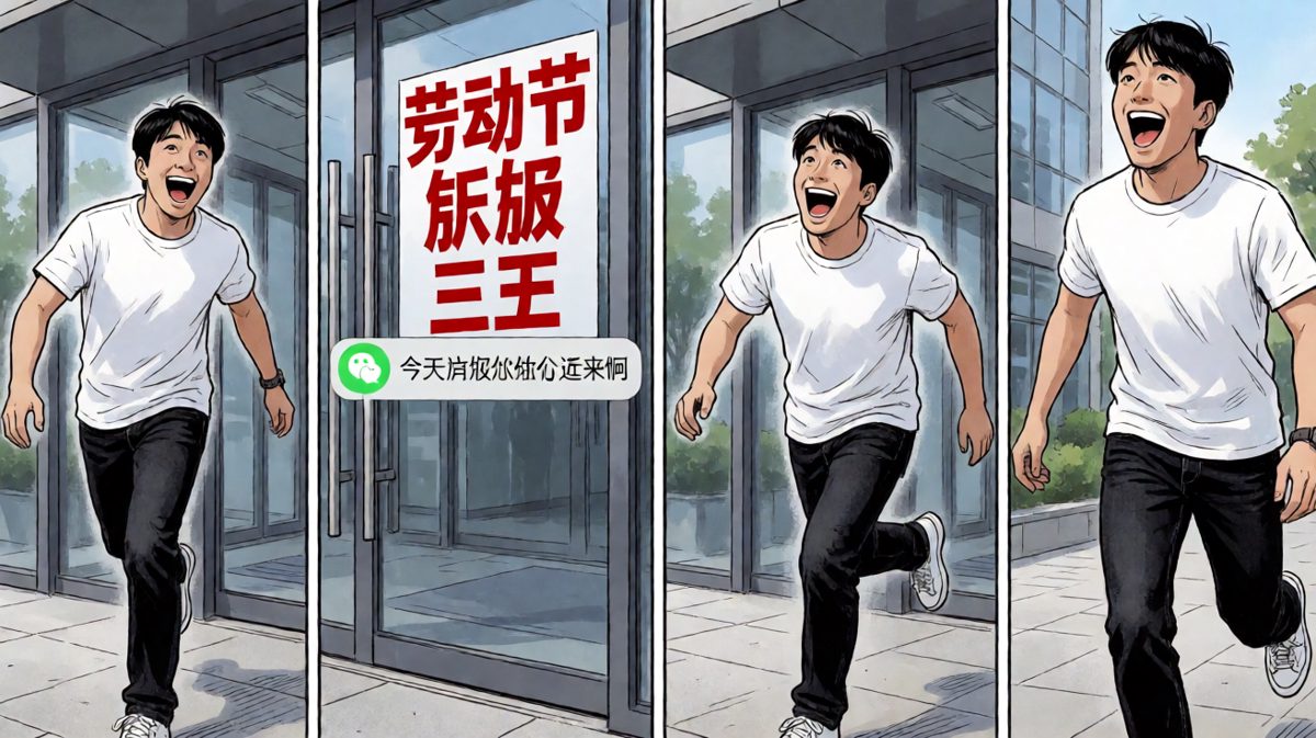 到了才发现——今天放假。白跑了。