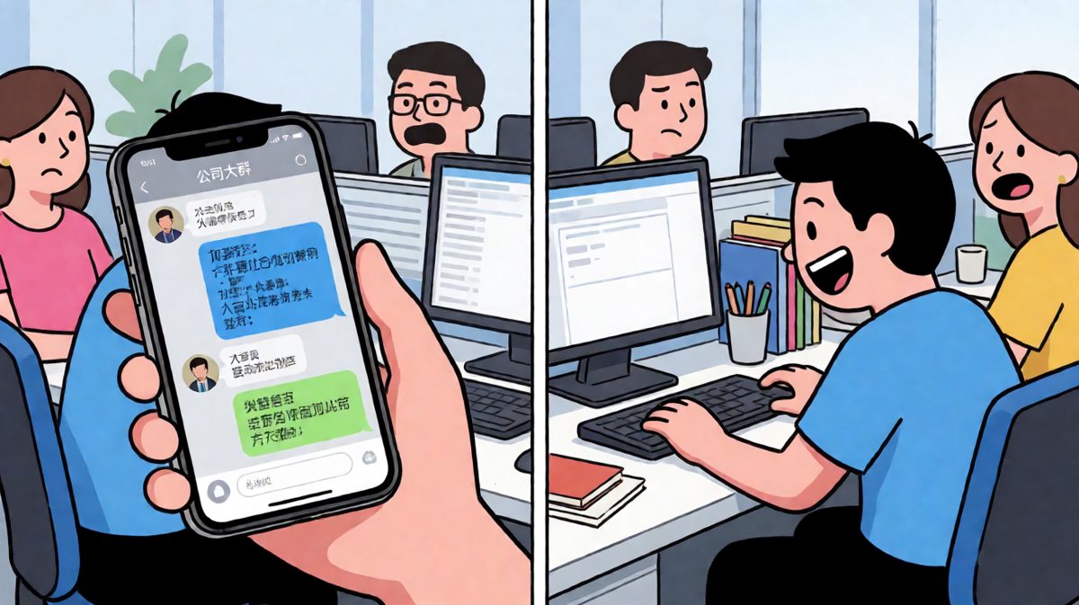 在公司大群里笑出猪叫声，全公司都听到了