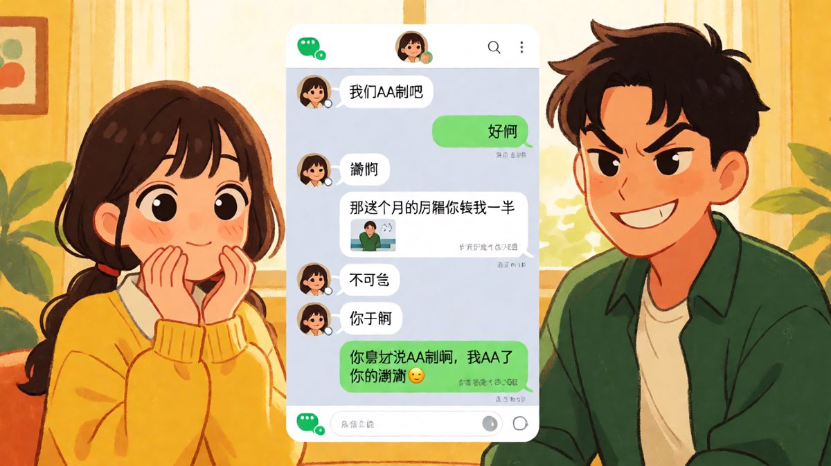 女生提出AA制，男生把AA执行到了极致令人哭笑不得