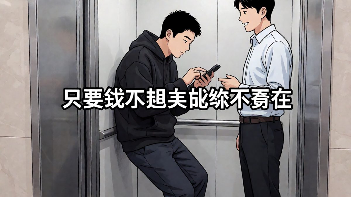 电梯社恐：空气突然安静，假装信号不好