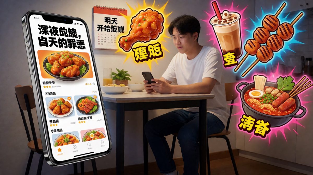 深夜点外卖的手，比第二天减肥的心更坚定