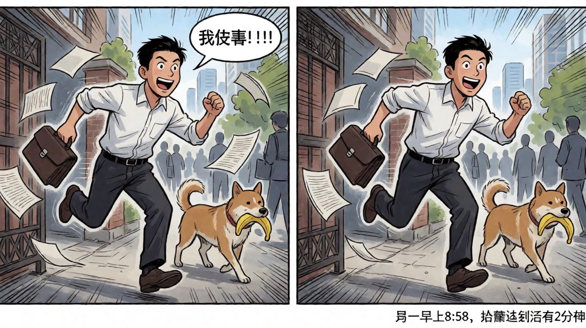 终于冲出门——然后被香蕉皮送出天际！