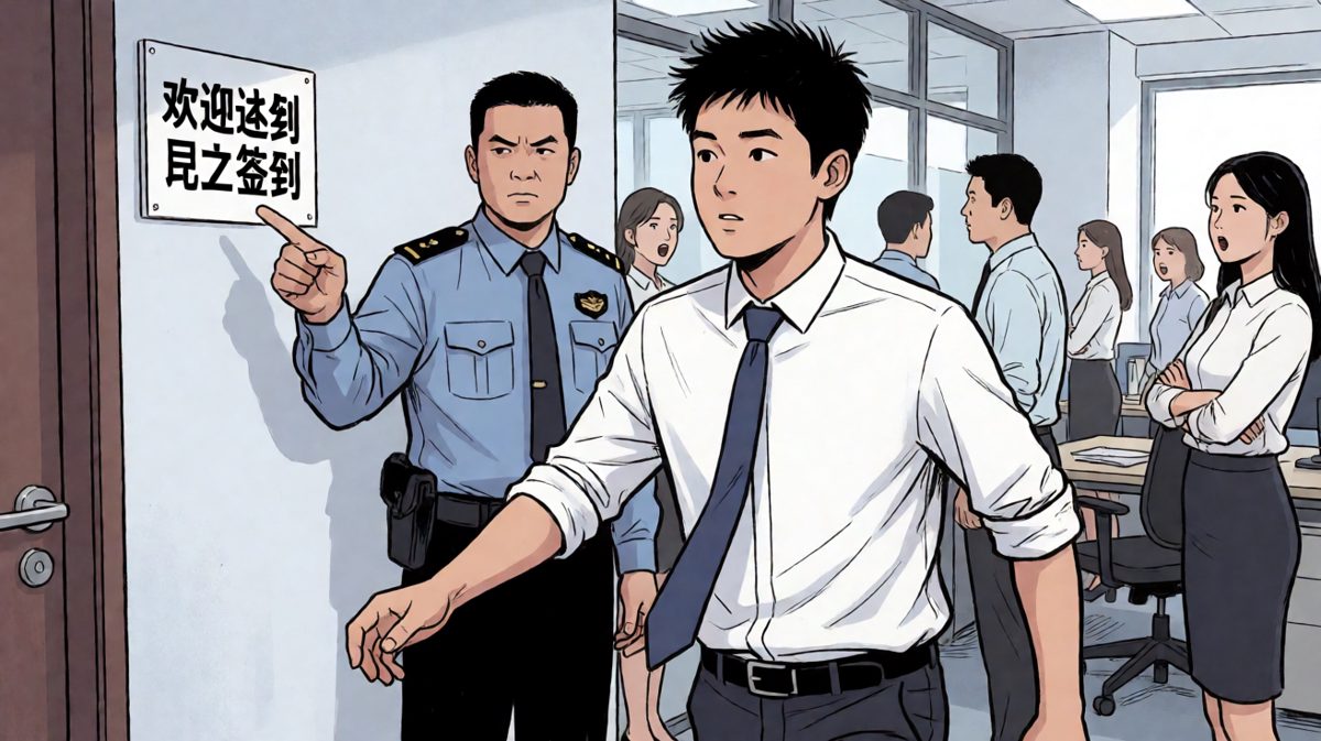 迟到五分钟，社死一整天
