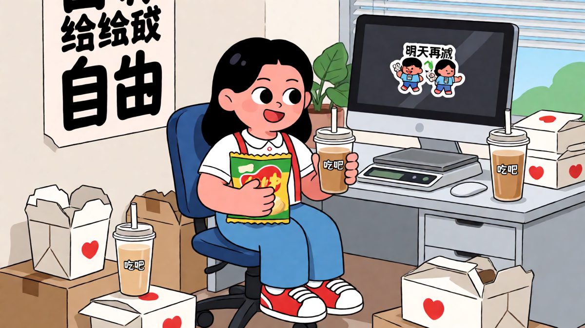 减肥这种事，交给明天的自己就好