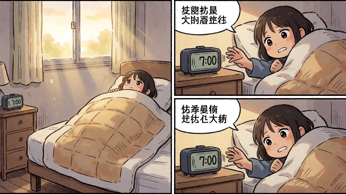 闹钟响了，但我的手已经与身体脱离关系。