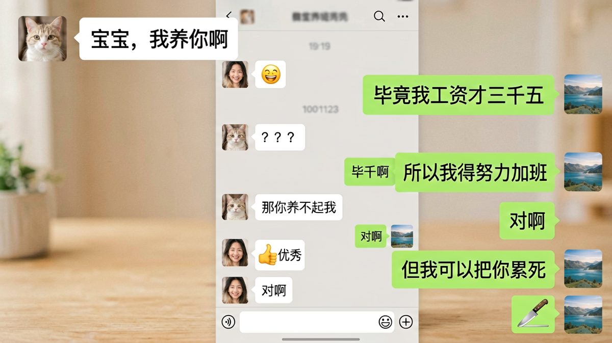 '我养你啊'之后的反转，让他成功单身了。
