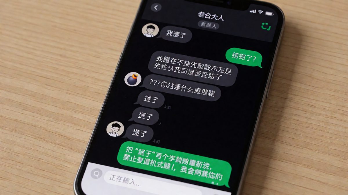 他道歉触发她「禁止复读」模式，聊天差点升级为卸载危机