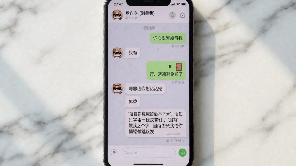 「没有」两个字差点终结一段感情，后半句永远卡在输入框里