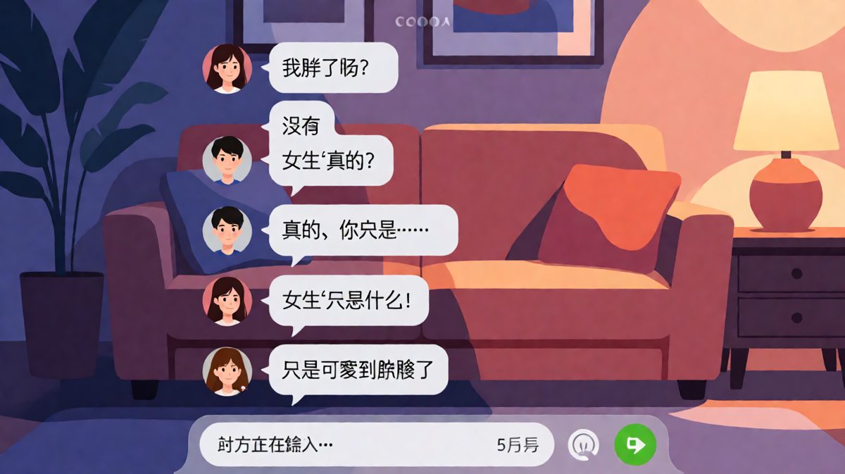 「只是可爱到膨胀了」——但她说只是的时候完了