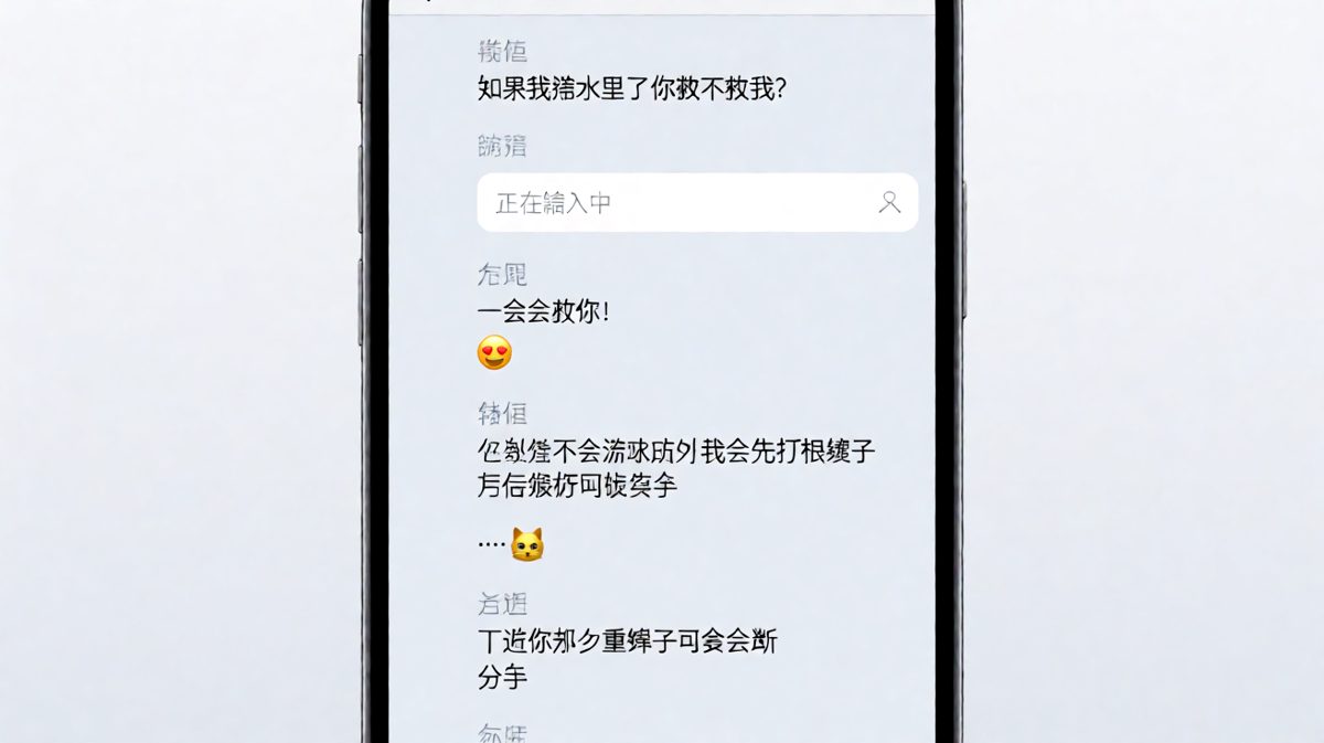 经典送命题被直男用硬核逻辑解构，最后以分手威胁收尾