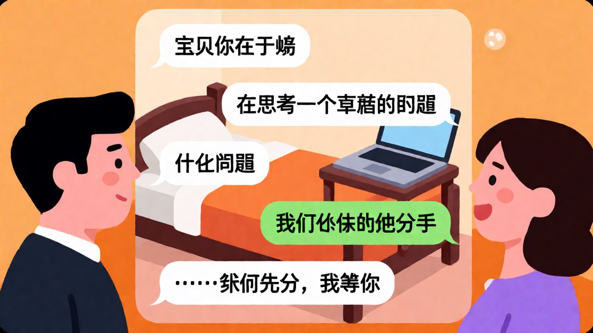 情侣聊天第一波：男生问'什么时候分手'，结果被反杀。
