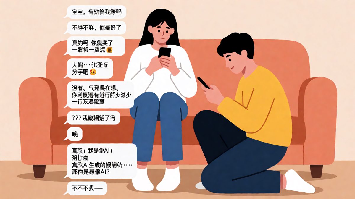 情侣聊天终极大招：一个字引发的一场世纪分手危机。
