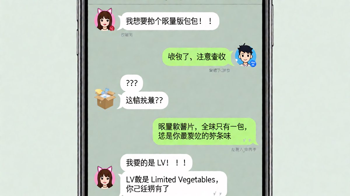 要包包收到一包薯片，男朋友的逻辑无敌了