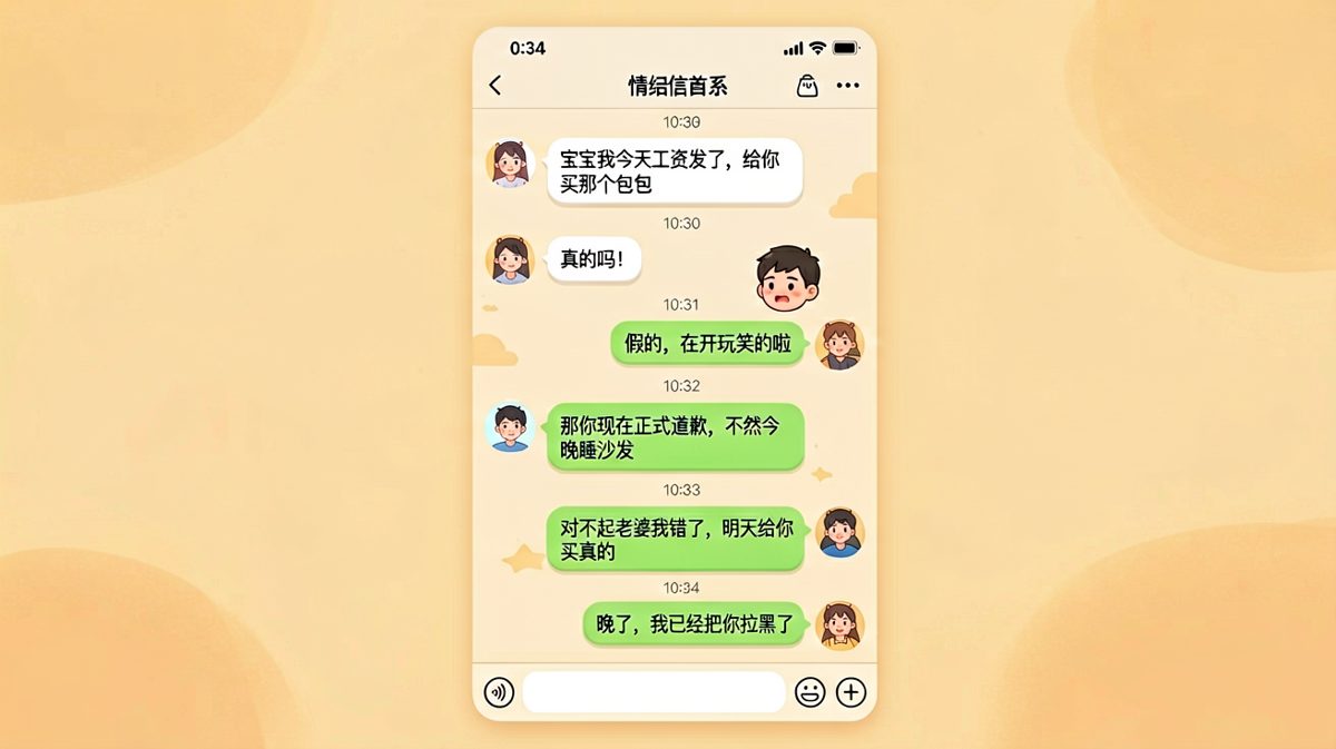 假发工资真挨骂：男生逗老婆结果被反杀