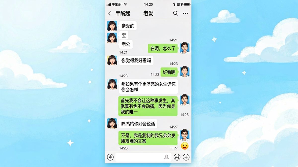 复制粘贴的深情告白：直男翻车现场