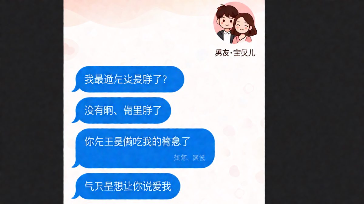 女友试探男友说胖了，结果男友精准踩雷