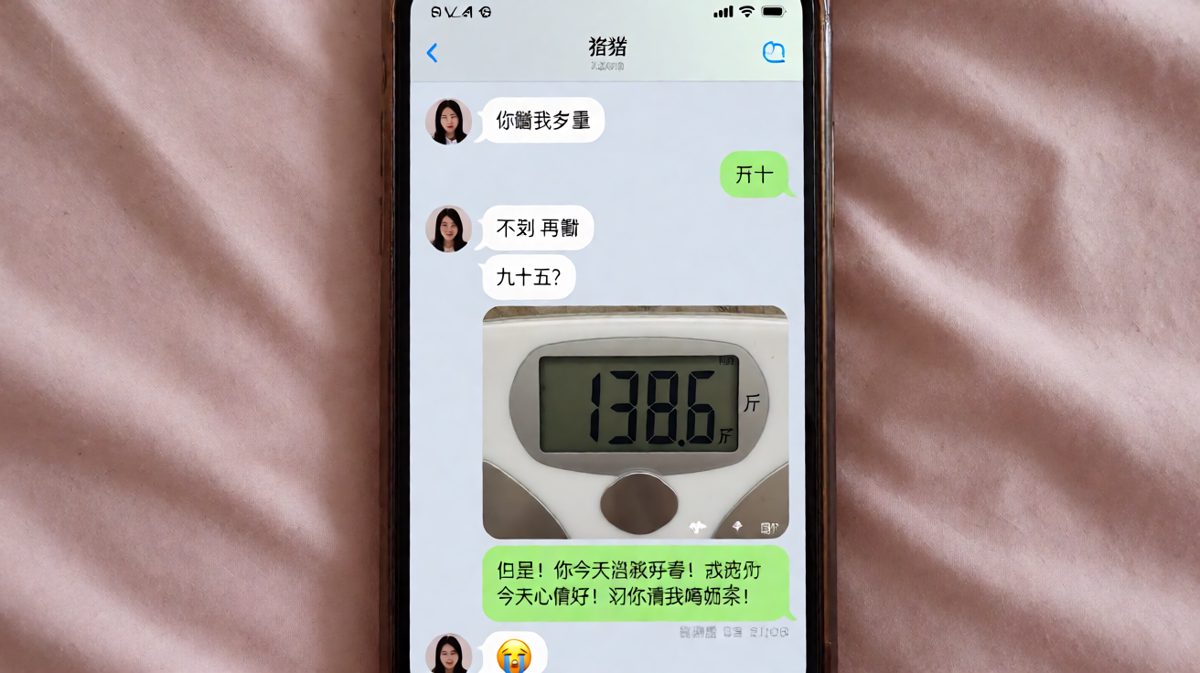 体重秤上的138斤，不如一句'你今天真好看'