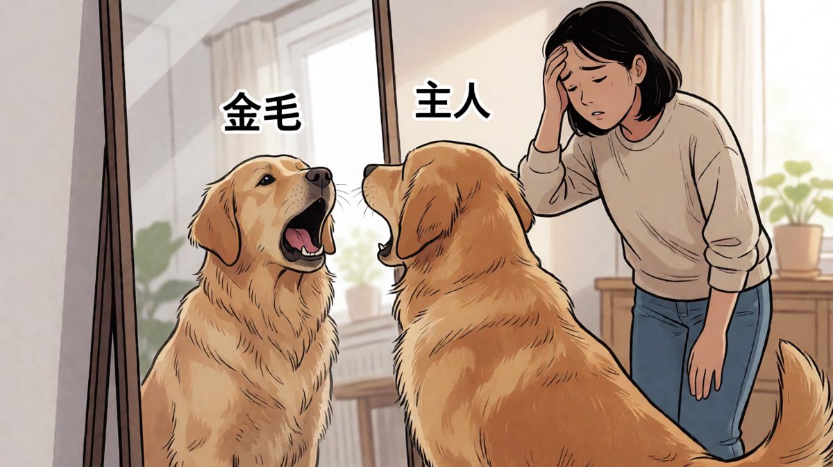 狗：哪里来的陌生狗！别以为你长得跟我一样我就认不出你