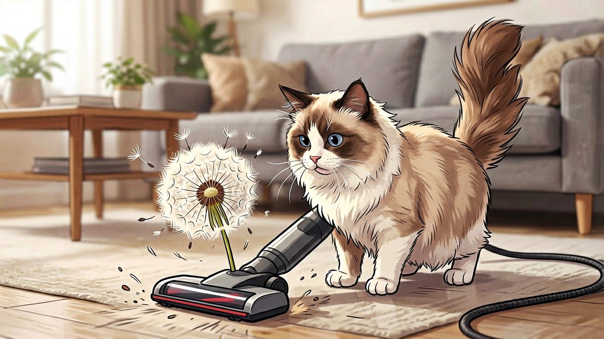 猫咪：这头怪兽今天居然敢来我家偷吃东西！