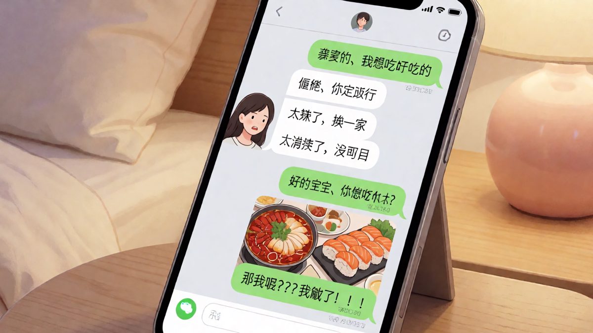 点菜博弈：他说随便，她说不饿，只有他一个人在挨饿。