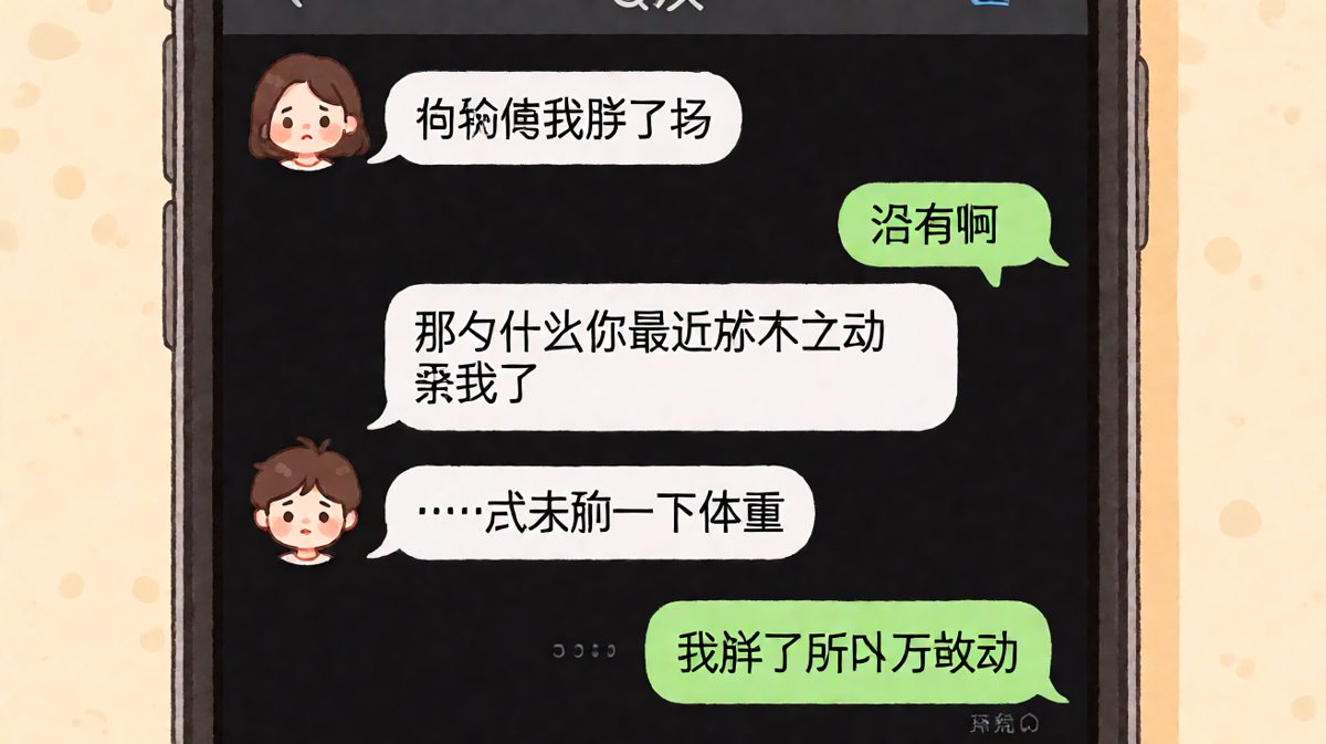 女生试探性发问，男生用体重秤完成致命反转