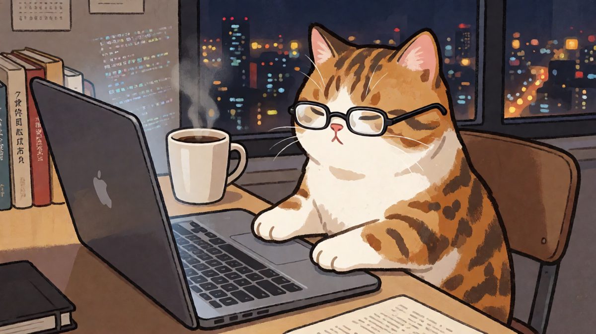 加班的猫：这波键盘砸得值，至少摸鱼了