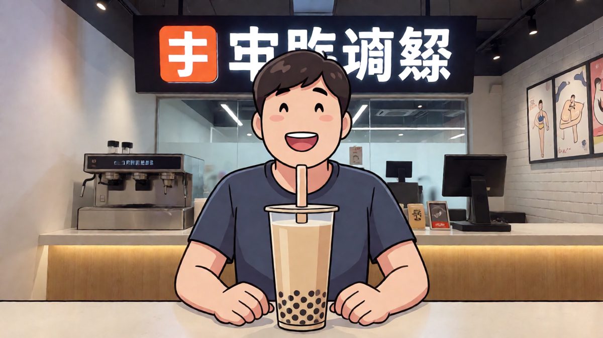 跑完步，来杯奶茶补充能量，这是科学。
