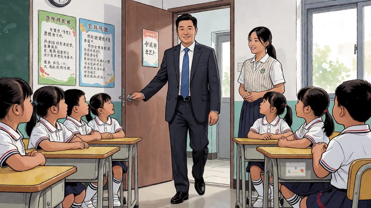 推门瞬间，发现里面坐的全是小屁孩