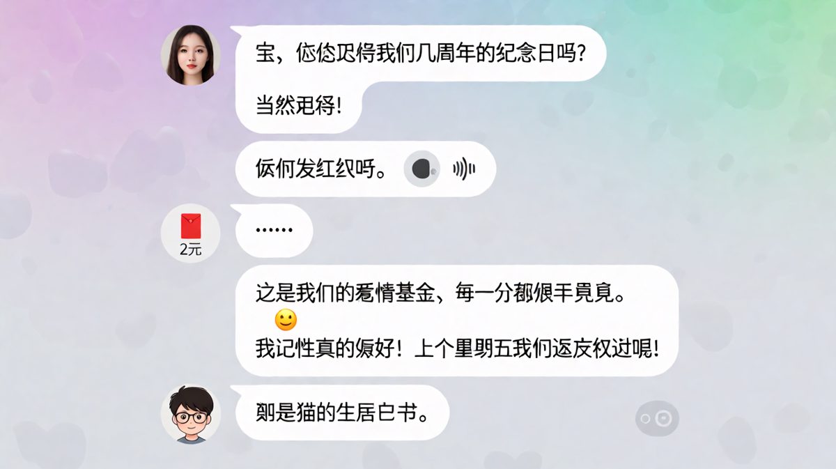 男生把纪念日和猫的生辰八字搞混，还自豪地说自己记性好