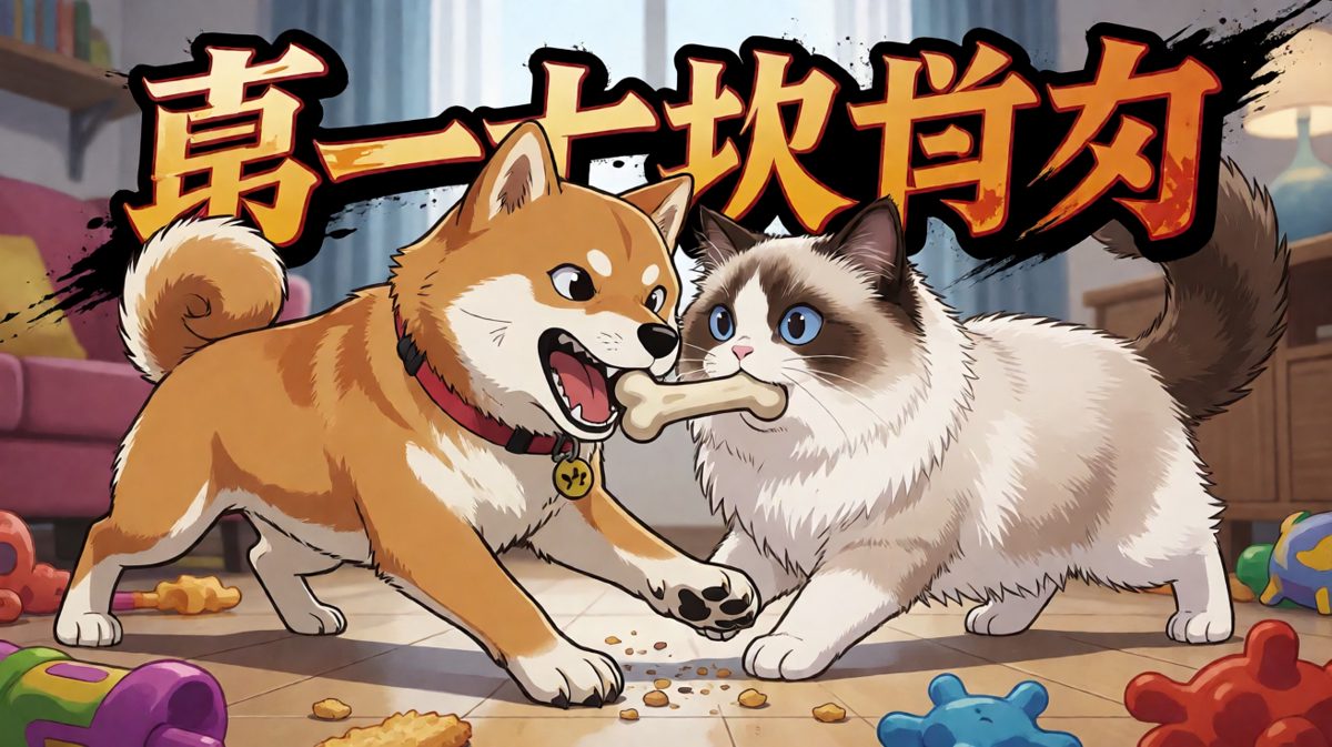 这块骨头说什么都得是我的！你算哪只小猫咪！