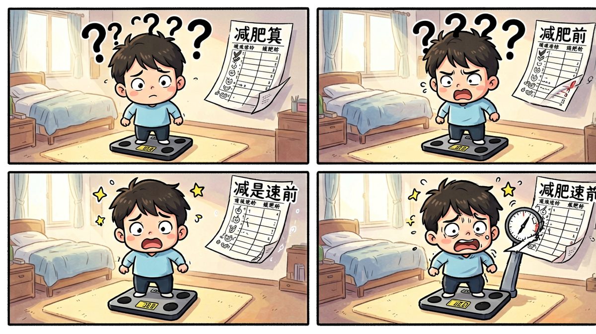 第二天称体重，数字飙升，减肥梦彻底破碎。