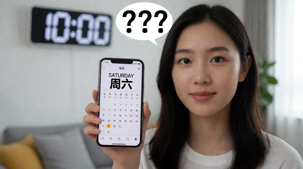 等等……今天不是周一吗？哦，今天是周六。