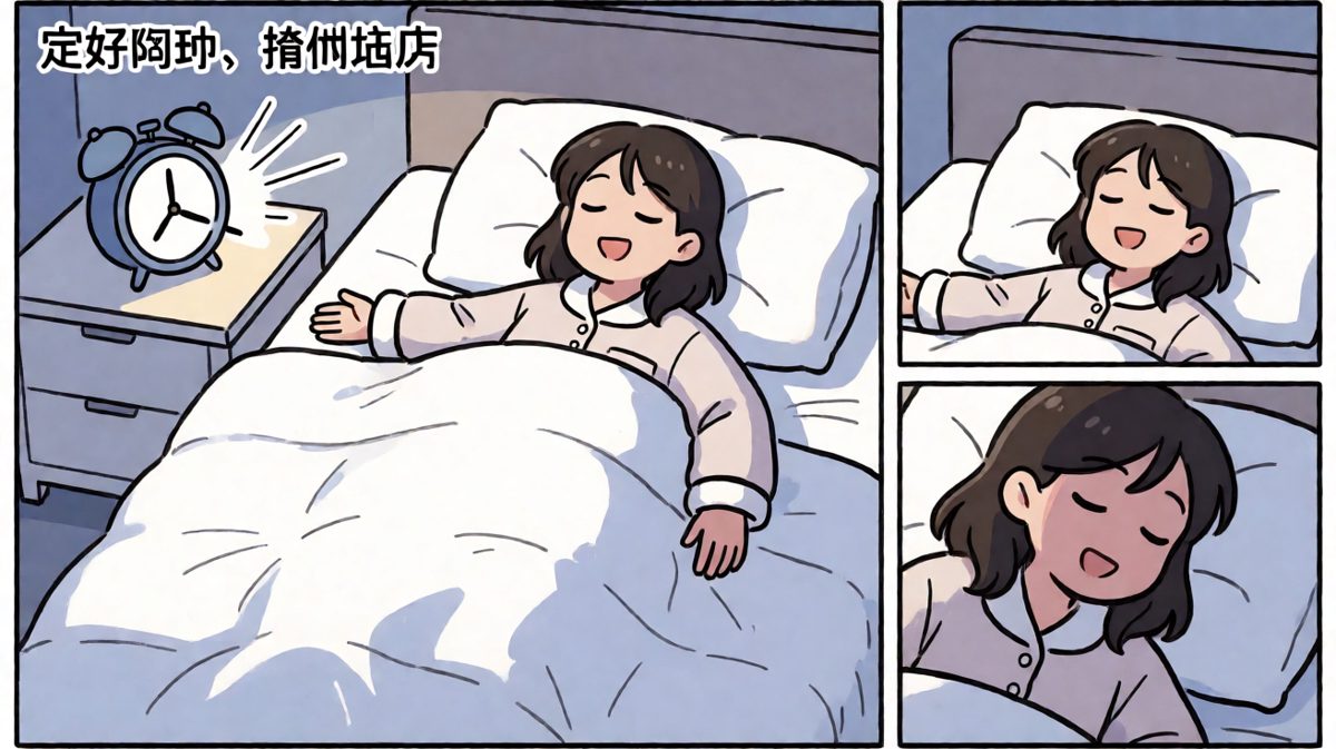 闹钟崩飞，主角依然呼呼大睡