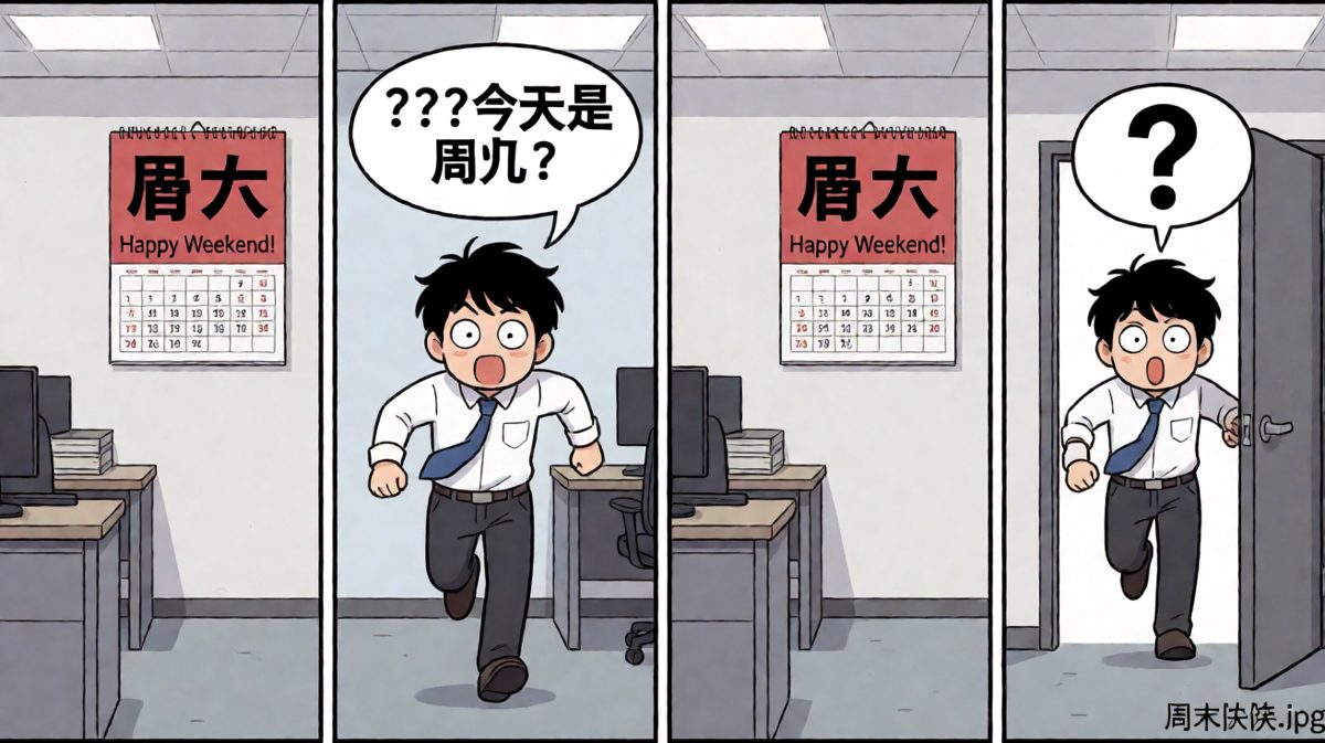 冲到公司发现是周末，社死现场