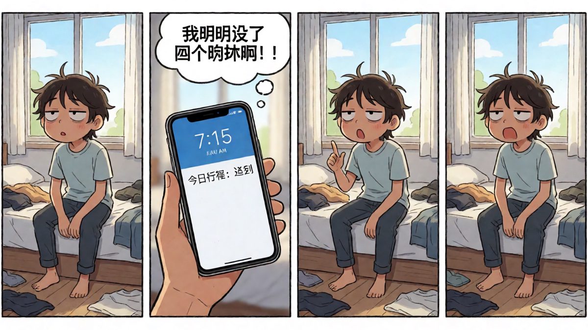 睁开眼一看：已迟到两小时