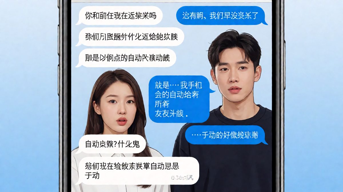 男生被问是否还联系前任，用'自动点赞'甩锅，结果越描越黑，最后老实交代大部分点赞都是手动的。