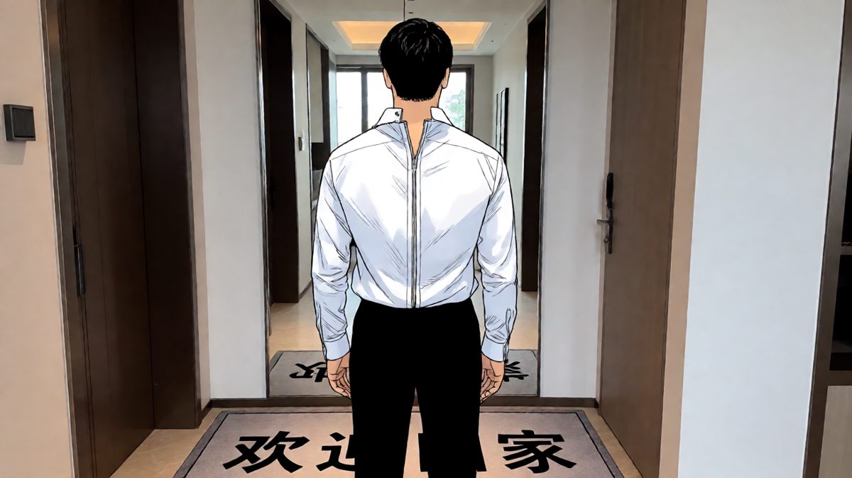 回到家才发现问题——我居然穿了反！